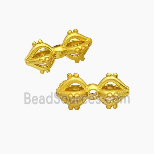 Tibetan Style Copper Vajra Pestle Beads Buddhist Gold Plated