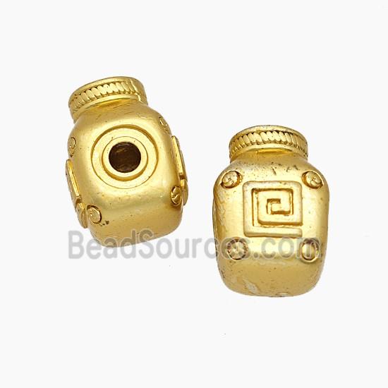 Tibetan Style Copper Guru Beads Gold Plated