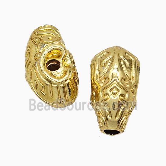 Tibetan Style Copper Guru Beads Gold Plated