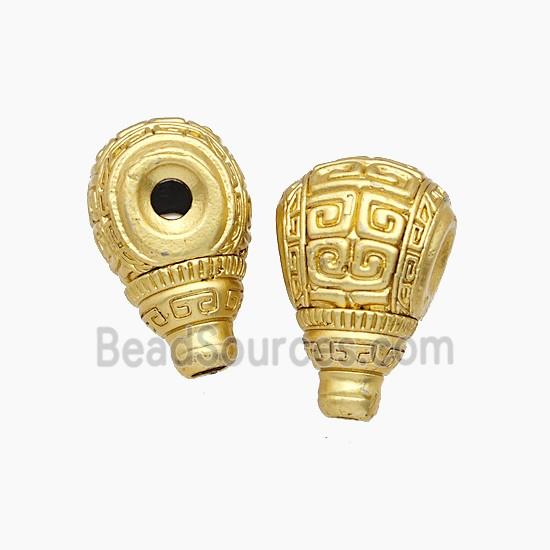 Tibetan Style Copper Guru Beads Gold Plated