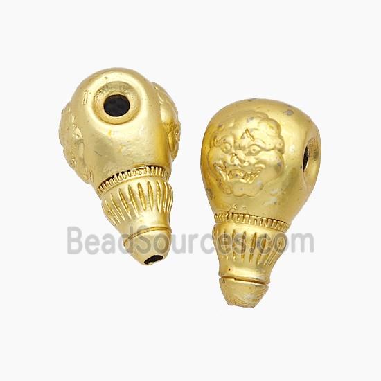 Tibetan Style Copper Guru Beads Gold Plated
