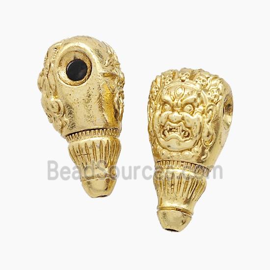 Tibetan Style Copper Guru Beads Buddha Gold Plated