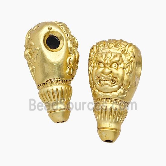 Tibetan Style Copper Guru Beads Buddha Gold Plated
