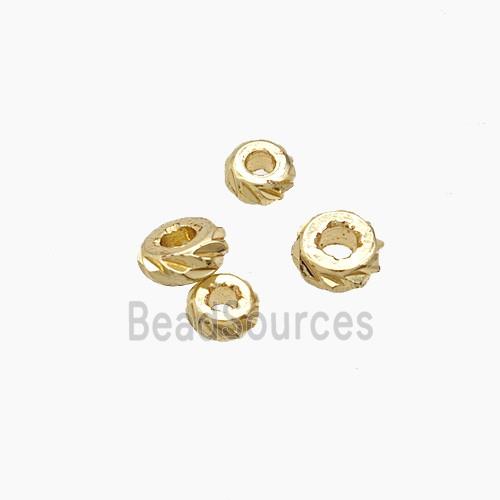 Copper Rondelle Beads Gold Plated