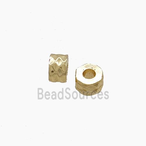 Copper Tube Beads Gold Plated