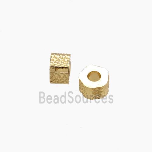 Copper Tube Beads Gold Plated