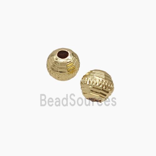 Copper Round Beads Gold Plated