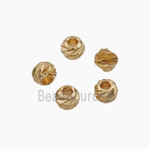 Copper Round Beads Gold Plated