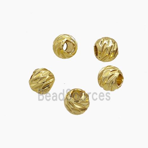 Copper Round Beads Gold Plated