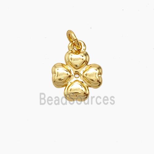Copper Clover Pendant Gold Plated