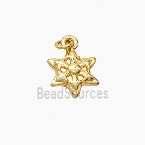 Copper Star Pendant Gold Plated