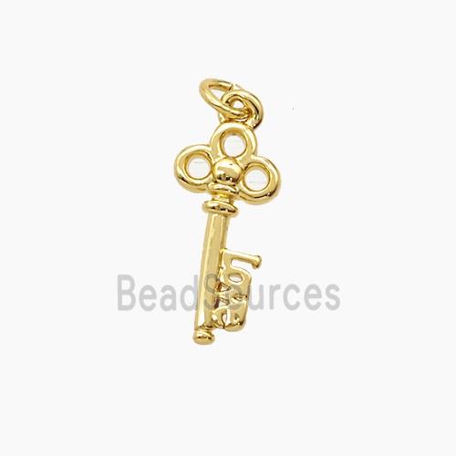 Copper Key Pendant Gold Plated