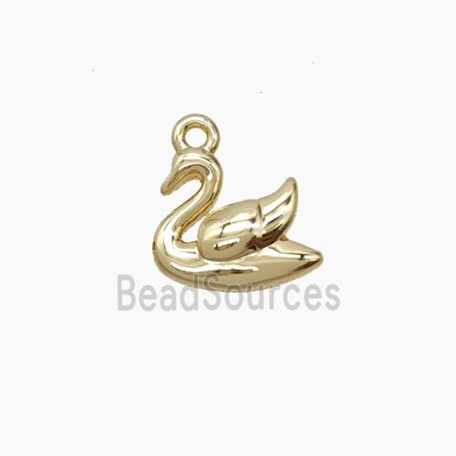 Copper Duck Pendant Gold Plated