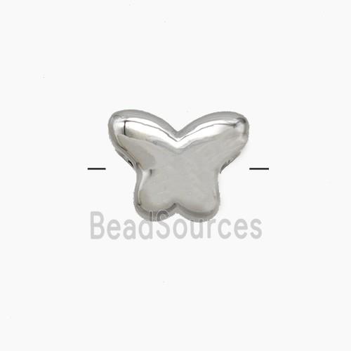 Copper Butterfly Beads Platinum Plated