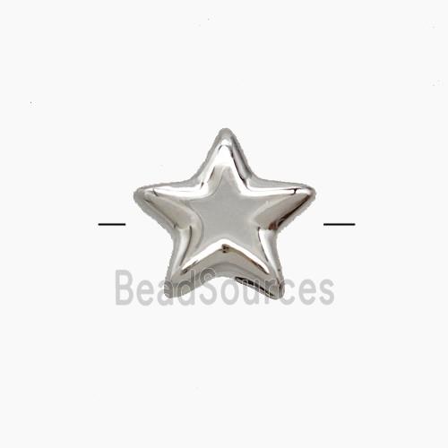 Copper Star Beads Platinum Plated