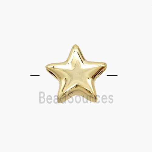 Copper Star Beads Gold Plated