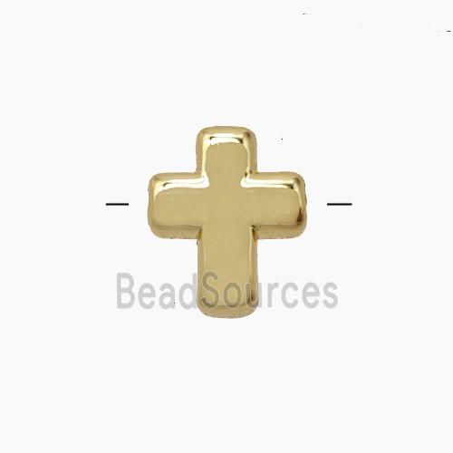 Copper Cross Beads Gold Plated