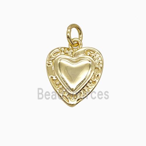 Copper Heart Pendant Gold Plated