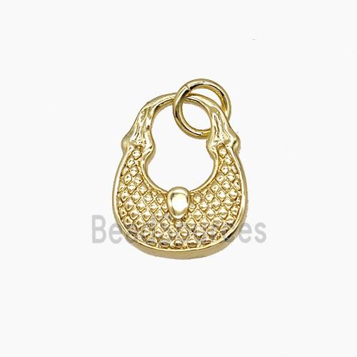 Copper HandBag Pendant Gold Plated