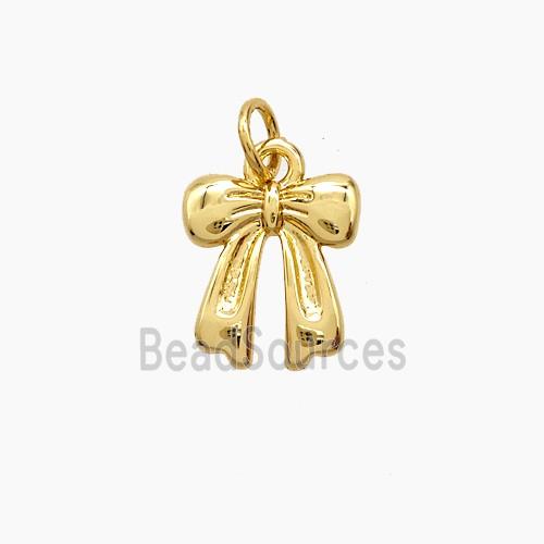 Copper Bowknot Pendant 18K Gold Plated