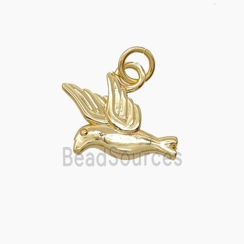 Copper Dove Birds Pendant 18K Gold Plated