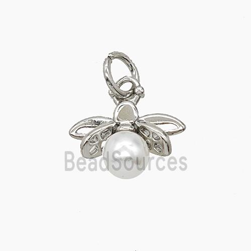 Copper Pendant Pave Zircon, Gold Plated