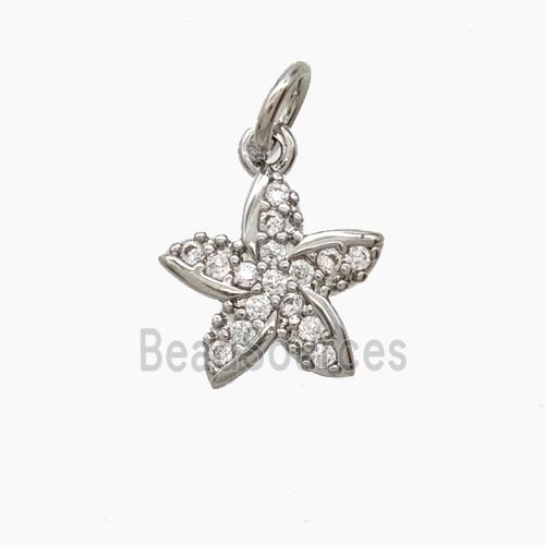 Copper Pendant Pave Zircon, Gold Plated