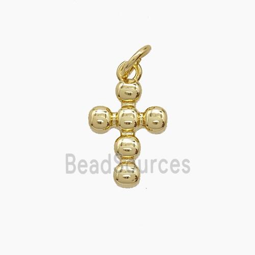 Copper Pendant Pave Zircon, Gold Plated