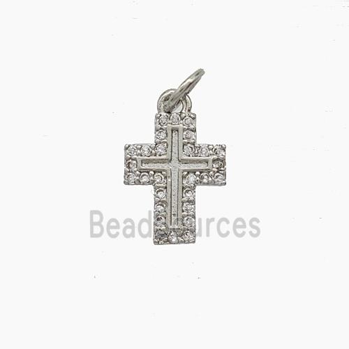 Copper Pendant Pave Zircon, Gold Plated