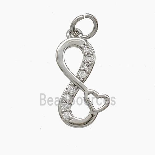 Copper Pendant Pave Zircon, Gold Plated