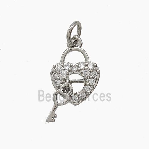 Copper Pendant Pave Zircon, Gold Plated