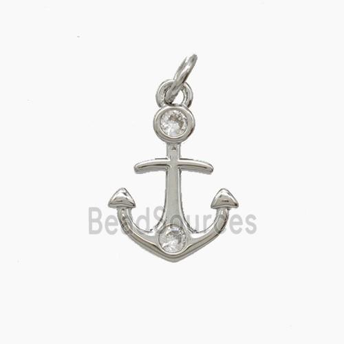 Copper Pendant Pave Zircon, Gold Plated