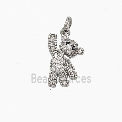 Copper Pendant Pave Zircon, Gold Plated