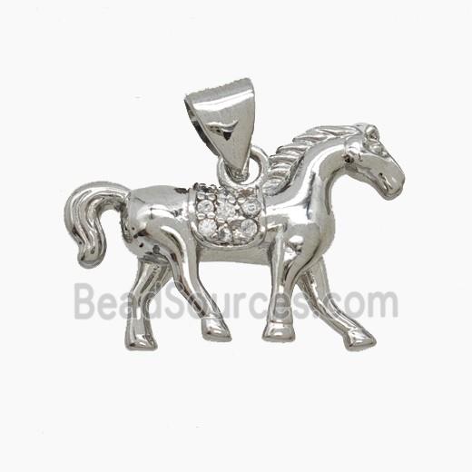 Copper Pendant Pave Zircon, Gold Plated