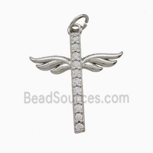 Copper Pendant Pave Zircon, Gold Plated