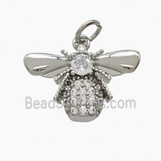 Copper Pendant Pave Zircon, Gold Plated