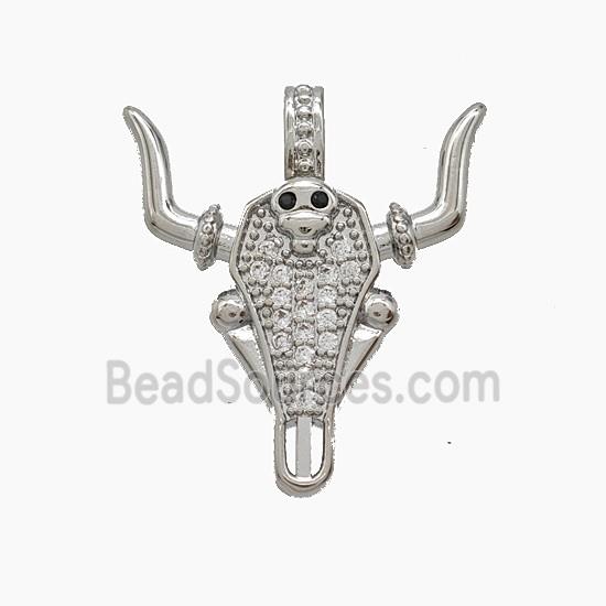 Copper Pendant Pave Zircon, Gold Plated