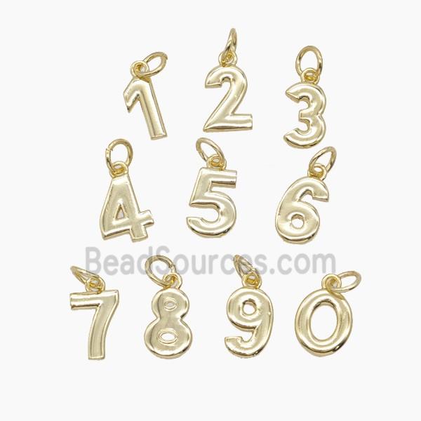 Copper Pendant Pave Zircon, Gold Plated