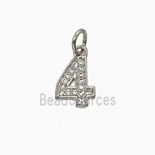 Copper Pendant Pave Zircon, Gold Plated