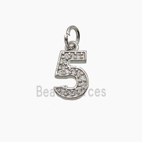 Copper Pendant Pave Zircon, Gold Plated