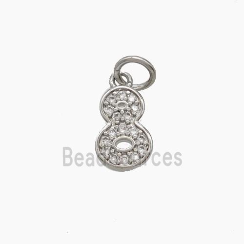 Copper Pendant Pave Zircon, Gold Plated