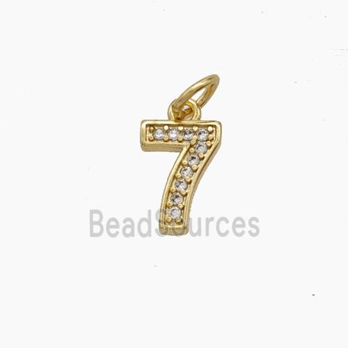 Copper Pendant Pave Zircon, Gold Plated