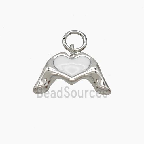 Enamel Copper Pendant, Gold Plated