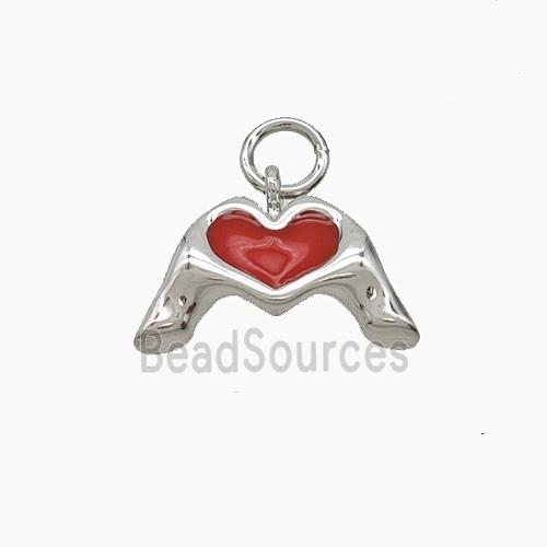 Enamel Copper Pendant, Gold Plated