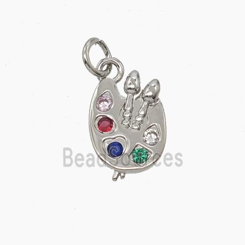 Enamel Copper Pendant, Gold Plated