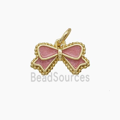 Enamel Copper Pendant, Gold Plated