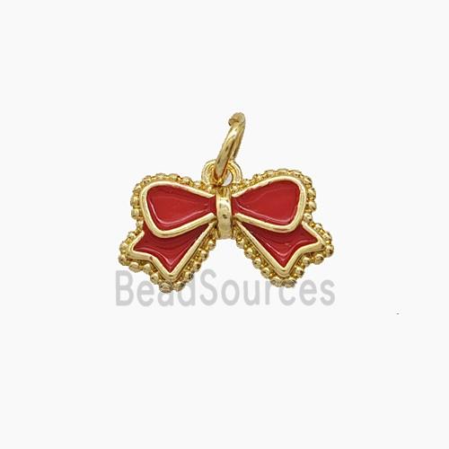 Enamel Copper Pendant, Gold Plated