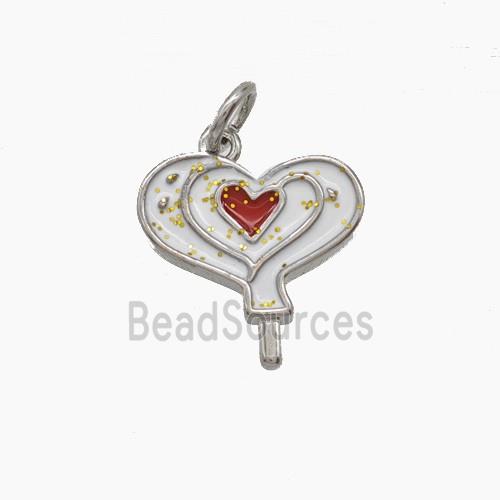 Enamel Copper Pendant, Gold Plated