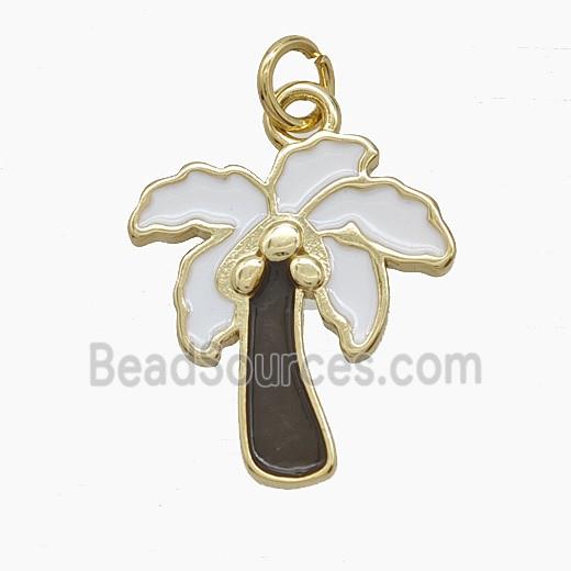 Enamel Copper Pendant, Gold Plated