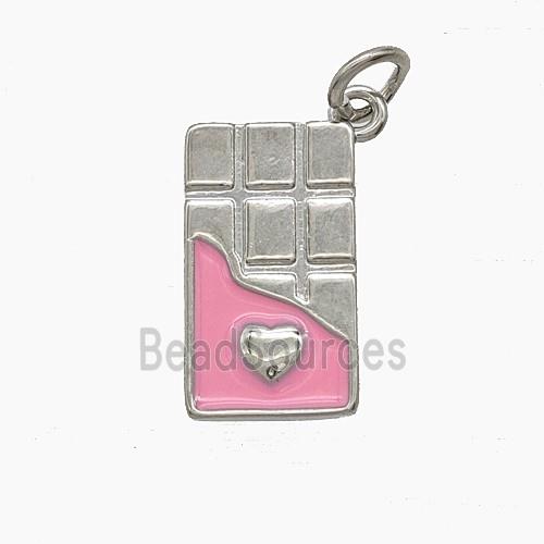 Enamel Copper Pendant, Gold Plated